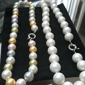 Glass pearl necklaces